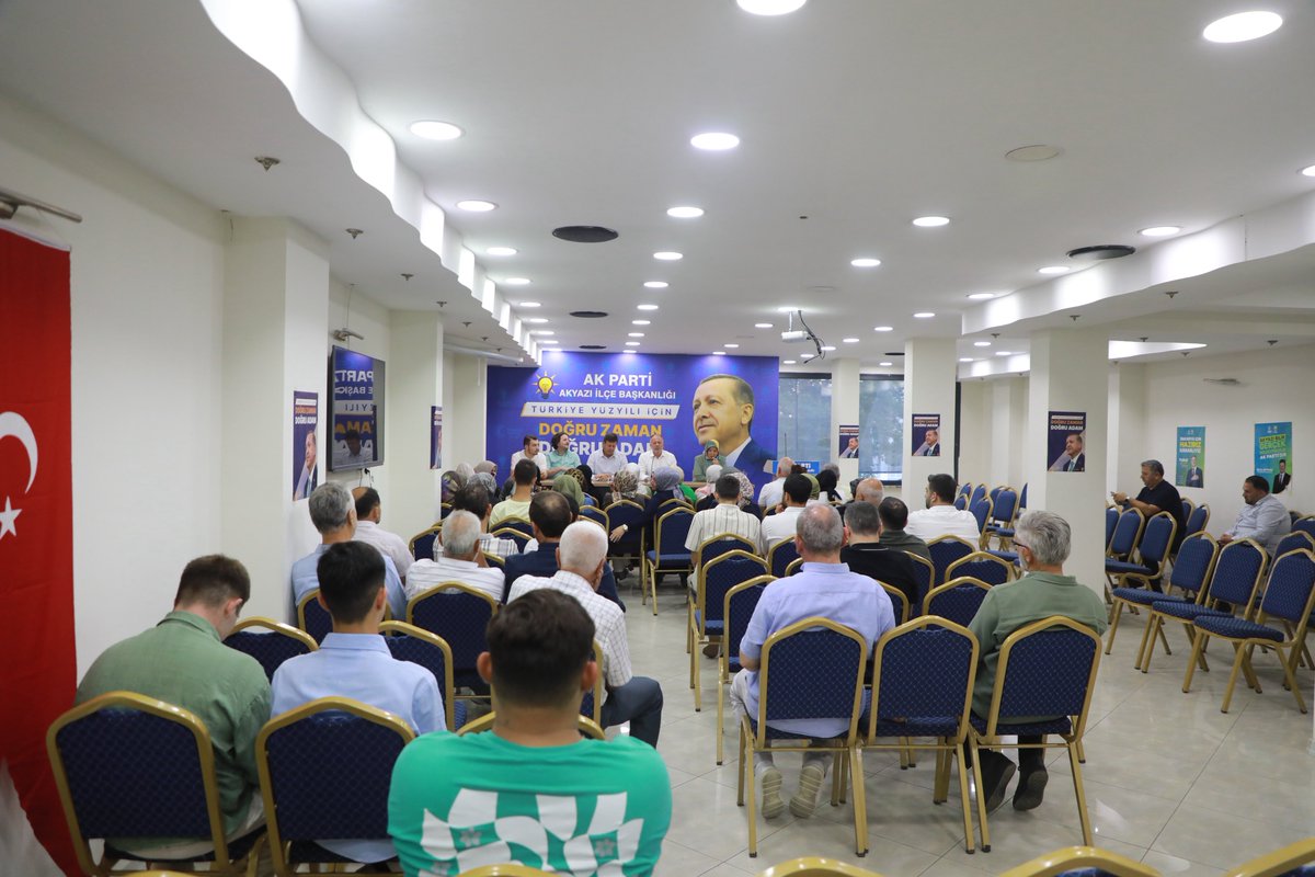 BilalSoykantr's tweet photo. AK Parti Akyazı Daraltılmış İlçe Danışma Meclisi Toplantımıza katıldık.

Yerel yönetimler başlığıyla gerçekleştirdiğimiz toplantımızda, ilçemize kazandırdığımız hizmetleri, devam eden yatırımları ve önümüzdeki dönem hedeflerimizi istişare ettik.

Akyazı’mız için üretmeye, hemşehrilerimize en iyi hizmeti sunmak adına birlik ve beraberlik içerisinde çalışmaya devam edeceğiz.