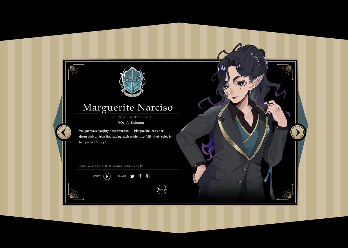 leonasdear's tweet photo. #twstoc ❤︎🪞 Marguerite Narciso
Volupientia's haughty housewarden -- Marguerite leads her dorm with an iron fist, leading each student to fulfill their roles in her perfect "story". https://t.co/7QSQzySkY0
