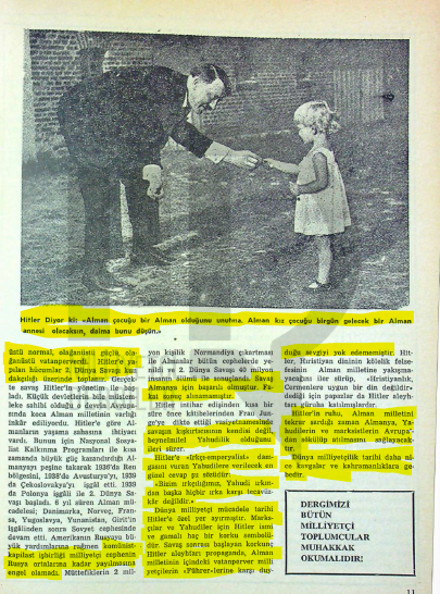 mvolkankasikci's tweet photo. Bir sebeple 60-70'lerdeki milliyetçi dergilere göz atıyorum. Ve şok içindeyim. Açık açık Hitler'i, Nazizm'i öven yazılar var bazı dergilerde. 1940'lar değil; 1970.

Ümit Sinan Topçuoğlu imzalı bu yazı, Türkiye Ülkücü Gençlik Dergisi 4. sayısında basılmış. Aralık 1970. https://t.co/g62WSSJfoH