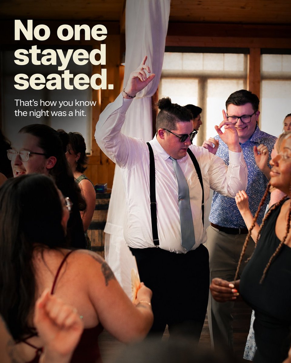 LiveEventsMO's tweet photo. The best kind of wedding reception?

The one where the dance floor stays packed, the energy never drops, and nobody wants the night to end. 🔥

Ready for a wedding your guests will actually talk about?

📲 Message Live Events Missouri to check your date.

#LiveEventsMissouri https://t.co/zVZjWrh5lH