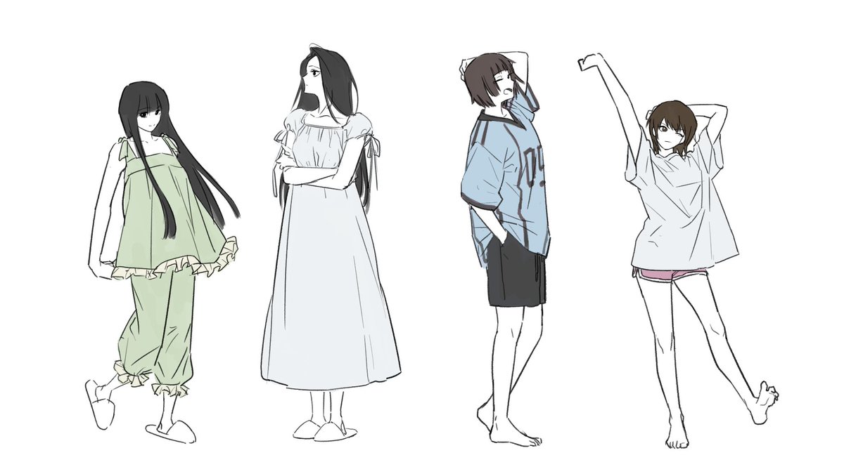 in_dani00's tweet photo. 트친님들 잠옷 캐해 총집합 https://t.co/k8X2FZXEpw