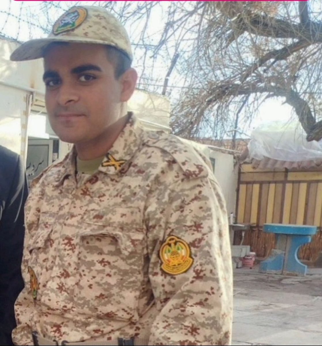 Rozhenabaloch's tweet photo. سرباز وظیفه کشته شده در حمله بمپور #ابوالفضل_ملایی، شهروند
 بلوچ اهل منطقه میانچیل، جنوب جیرفت. https://t.co/1sSzoIywGA