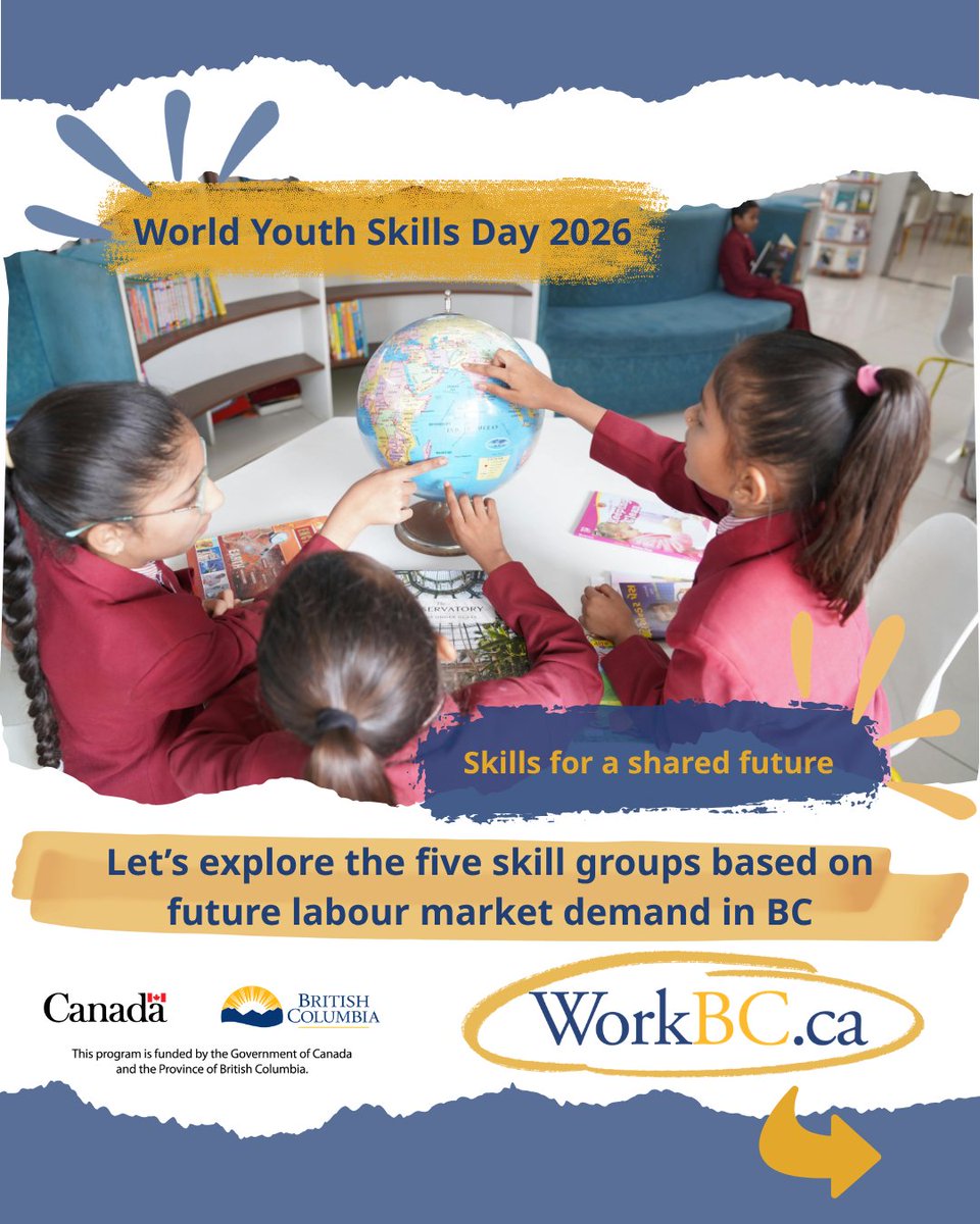 WorkBC's tweet photo. Happy World Youth Skills Day! Learn which five skill groups are most in demand for future jobs in a rapidly changing economy:
https://t.co/YYpk1yV4Wt
#WorkBC # WorldYouthSkillsDay #CareerDevelopment #SkillsDevelopment #FutureSkills https://t.co/YEvXMHYYNT