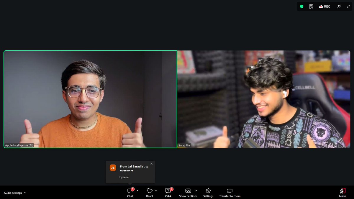 gopalchoudharry's tweet photo. Project class - Streaming chatgpt clone with @surajtwt_ sir and quiz time with @yntpdotme sir
Vercel AI SDK ✅
Vercel AI Elements ✅
AI response streaming ✅
@ChaiCodeHQ @Hiteshdotcom @piyushgarg_dev @nirudhuuu @BlazeisCoding @Aasuyadavv @Shivam_Goyal_20 https://t.co/wvuwHAzwt7
