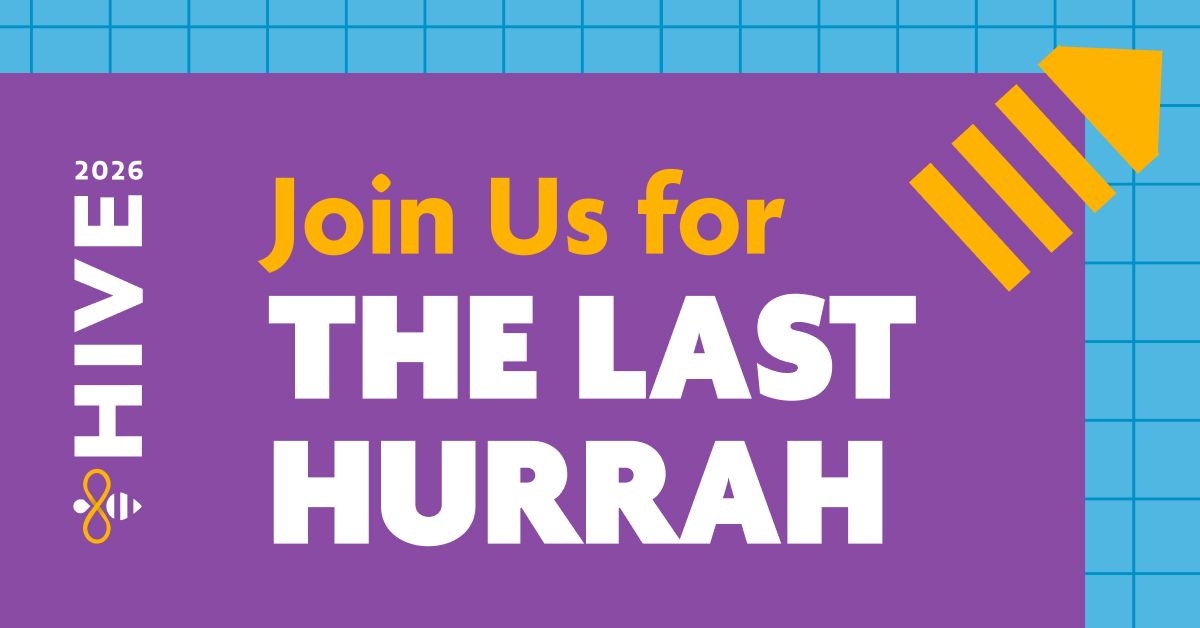 openupresources's tweet photo. ๐ The final buzz of #OURHIVE 2026 is here and we saved something special for the finale!
Join us for the Last Hurrah as we celebrate everything that made this yearโs HIVE experience unforgettable. https://t.co/I1HwIMN6Ea