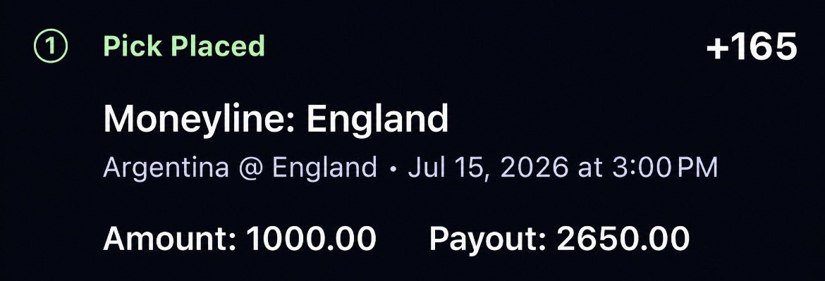 coldcallsniper's tweet photo. I am backing Harry Kane and the Three Lions today against Messi and Argentina. It might actually be coming home. 🇬🇧🏆 @OnyxOdds 

If England wins, I’ll give $100 to 10 people who retweet this post.

To enter, retweet this post and comment with your Onyx username! https://t.co/r7oIn3eD70
