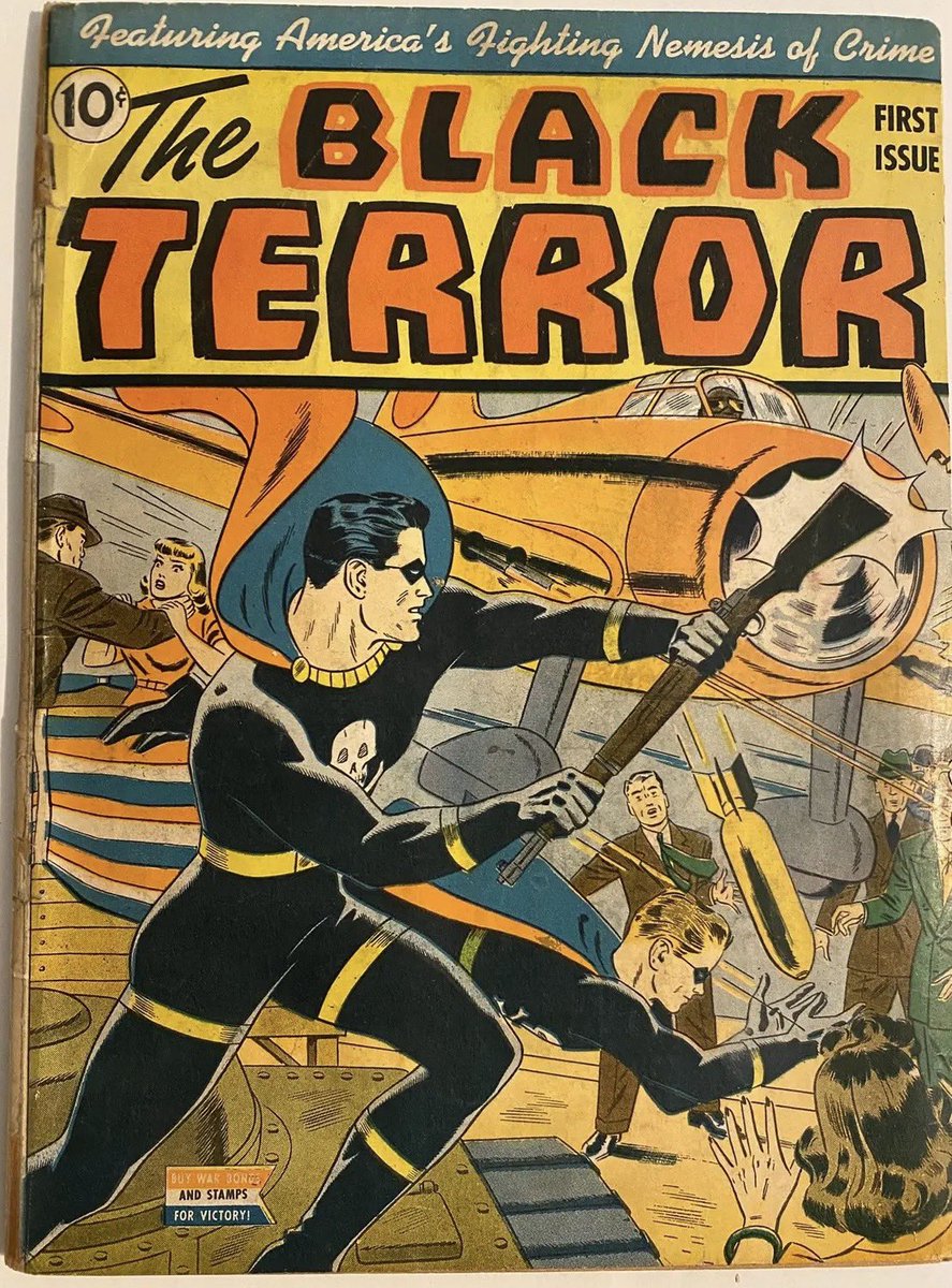 BrianWPrescott's tweet photo. #BlackTerror No. 1 💀 #NedorComics
America’s Fighting Nemesis of Crime https://t.co/5WD8HkEASq