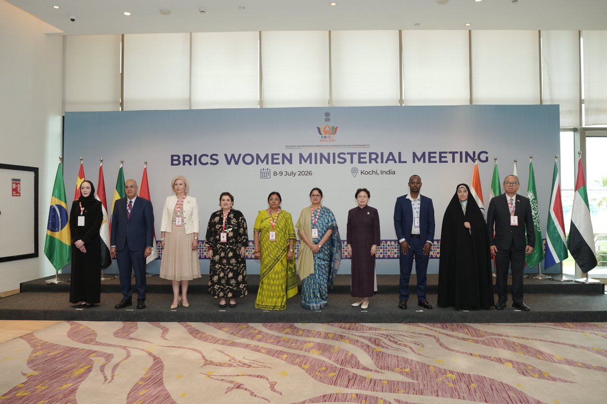 DXBMediaOffice's tweet photo. Mona Ghanem Al Marri, Vice President of the UAE Gender Balance Council: The BRICS Women's Track represents a strategic platform for strengthening international dialogue, building partnerships, and exchanging expertise, thereby supporting the development of more inclusive and sustainable policies and reinforcing women's role as a key partner in achieving economic growth and sustainable development. The United Arab Emirates believes that international cooperation is a vital pillar for accelerating progress and transforming shared ambitions into initiatives that deliver tangible impact.