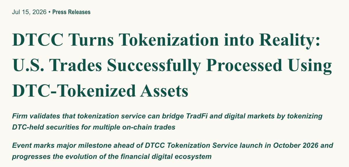 ChainLinkGod's tweet photo. COMPLETE LIST OF PARTICIPANTS IN DTCC's PRODUCTION TOKENIZED ASSET TRADES 👇

Notice whose missing? Turns out financial institutions have *zero* interest in using $XRP as a "bridge currency" when settling tokenized securities

Whereas Chainlink infra provides undeniable value in unlocking the utility & distribution of tokenized securities through 24/7 collateral management workflows

Alpaca
BetaNXT
BitGo Bank & Trust, N.A.
BlackRock
Blockdaemon
BNP Paribas Securities Corporation
Broadridge
Chainlink
Circle
Citadel Securities
CME Group
Digital Asset Holdings (creators of Canton Network)
DriveWealth
DRW
Fireblocks
Flow Traders
FTSE Russell
Goldman Sachs
HIFI
Invesco
J.P. Morgan
Kaleido
Linux Foundation Decentralized Trust (LF Decentralized Trust)
Marex
Microsoft
Nasdaq
New York Stock Exchange
Ondo Finance
Prometheum Capital
S&P Dow Jones Indices
Societe Generale
State Street Investment Management
Talos
Temple Digital Group
Tradeweb
Vanguard
Velocity Capital LLC
Virtu Financial, Inc.