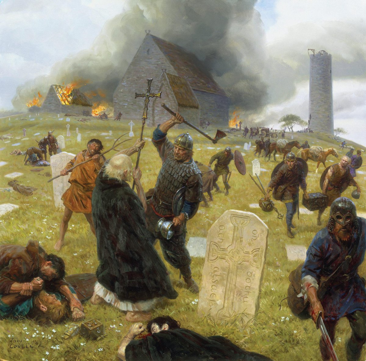 vintagestuff4's tweet photo. The Viking Attack on Lindisfarne
Tom Lovell https://t.co/oYG0XmkpT5