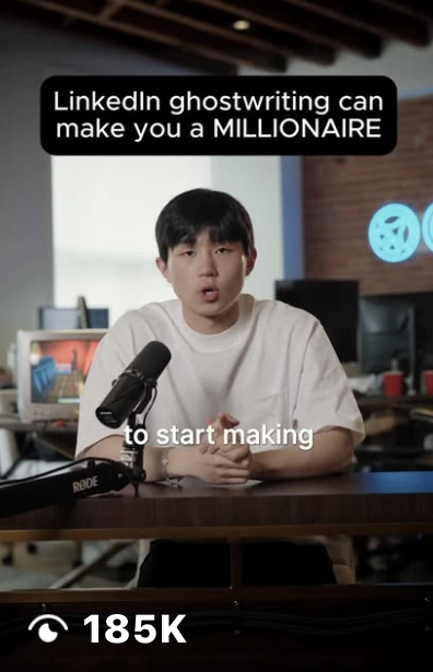 nicholaschua's tweet photo. recently, @im_roy_lee mentioned that ghostwriting is the next million dollar opportunity.

"every founder friend of mine has the money and ability to do this thing. the only reason they're not...is because they don't trust anyone to do this for them."

here's how to get started: https://t.co/O21MdLEbBa