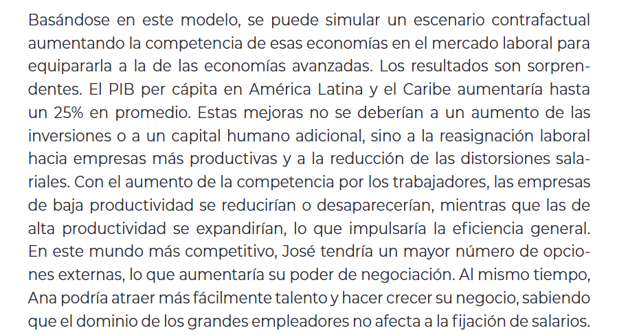 David_S_Kaplan's tweet photo. Este punto es importante.

Monopsonio es una falla de mercado que reduce la productividad. Contribuye a que las empresas formales y productivas no crecen tanto como deberían.

Resultados de "Mercados y desarrollo: cómo la competencia puede mejorar vidas".

https://t.co/JTsCZUOPRQ https://t.co/RgcYHtyloU