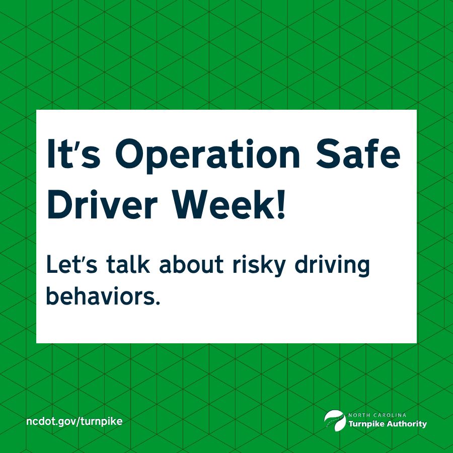 NCTurnpike's tweet photo. #OperationSafeDriver Week from @CVSA highlights how risky behaviors - like speeding, tailgating or distracted driving - put everyone at risk.

🚘⚠️ Safe choices behind the wheel save lives. Learn more: https://t.co/cZPJCSkJzN

#RoadSafety #DriveSafe https://t.co/JHbZIOL8xb