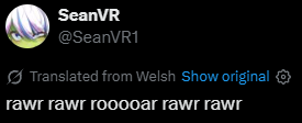 gabzilla's tweet photo. @SeanVR1 Really?  With the hard r like that????  Can't believe this rawra~ https://t.co/bBHnYsqOyk