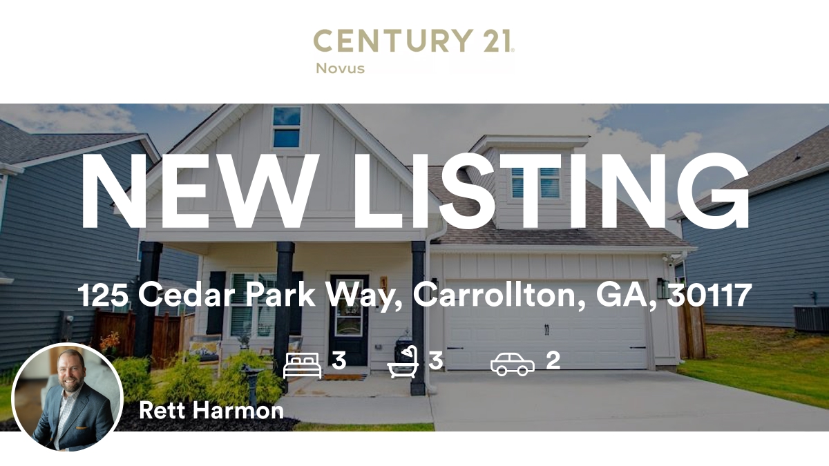 rettharmon's tweet photo. 🛌 3 🛀 3 🚘 2
📍 125 Cedar Park Way, Carrollton, GA, 30117

My latest listing on RateMyAgent.
GA 243643
https://t.co/GBw4U1qTYf

...
#ratemyagent #realestate #Century__Novus https://t.co/SATKwMcp3v