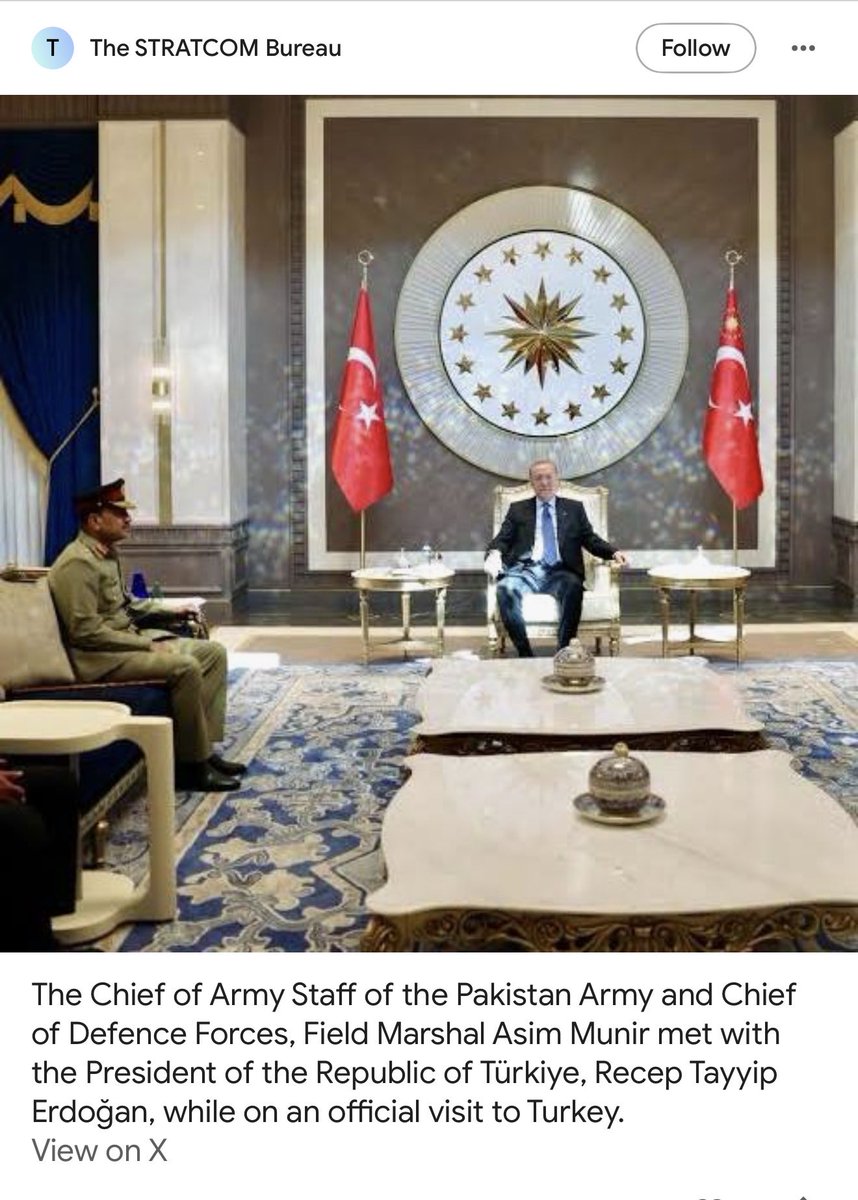 MoeedNj's tweet photo. Turkish President Erdogan Meets Pakistan’s Field Marshal, Gen. Asim Munir. This picture is worth more than a thousand words! https://t.co/HbjcWB68GB