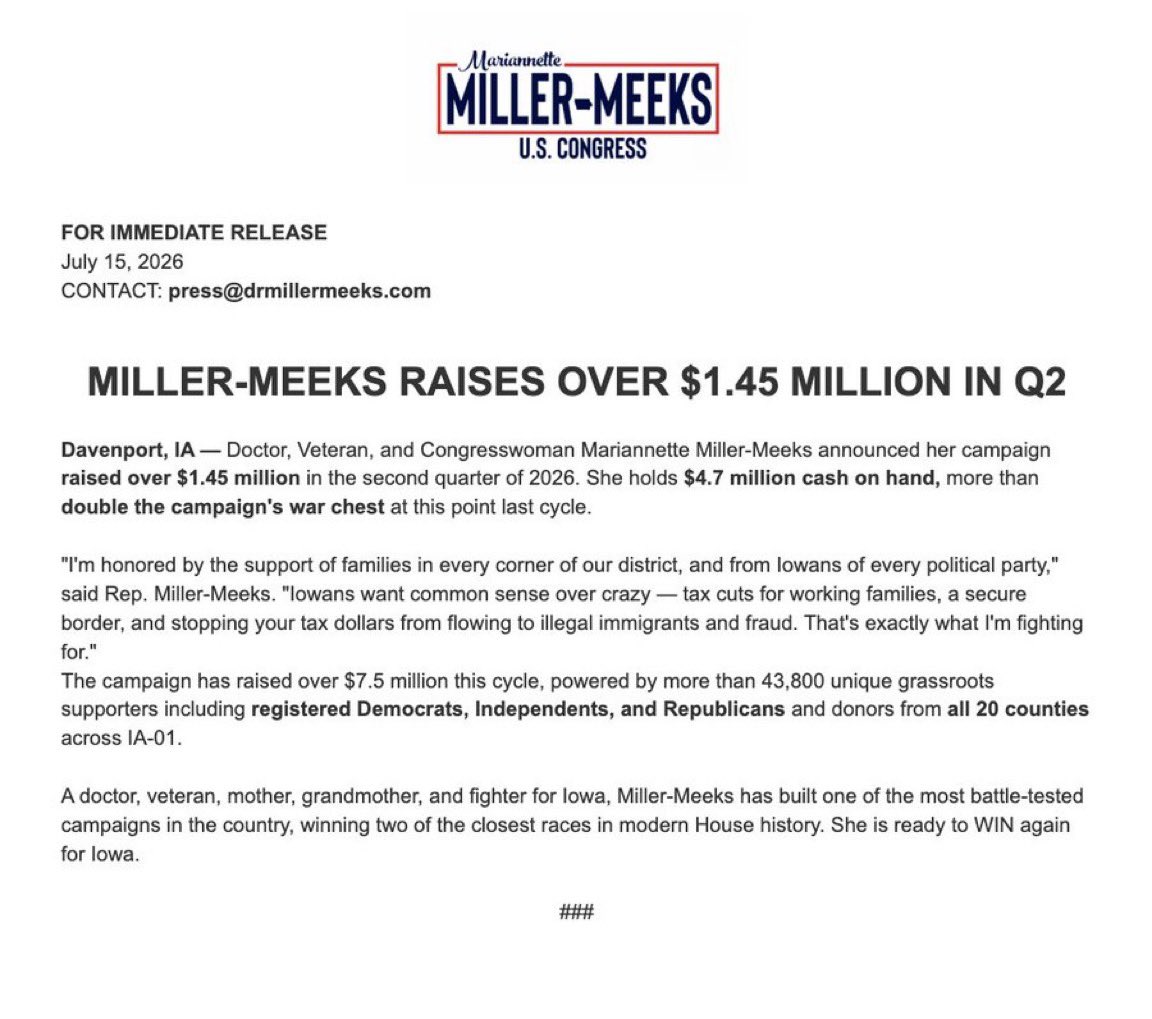 pcowens_'s tweet photo. Iowans from all parties & all 20 counties in #IA01 are on Team Miller-Meeks! https://t.co/9HOiBBhe9F