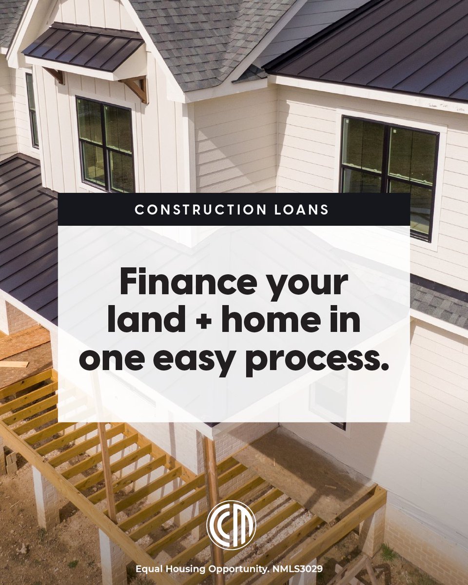 stuartspalt's tweet photo. Dreaming of building your own home? One-time close can finance the journey from land purchase to permanent mortgage with a single loan. Learn more: https://t.co/6iAT2WSPPT https://t.co/gKYaRaDhAU