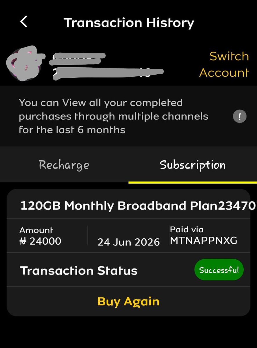 olufmi's tweet photo. @MTNNG pls explain without unhelpful replies e.g It’s your usage, Is someone sharing your data with you, Can you visit our store, how possible it is that <30days, you zap up multiple recharges of 120GB Broadband connected to just me? Same thing in 2025. Pls assist. https://t.co/mqgIlFIvXF
