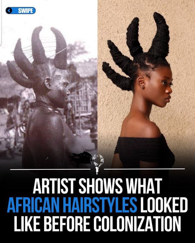 iamNeare's tweet photo. Meet Laetitia Ky (born 1996, Abidjan).
THE LADY WHO RECREATES PRE-COLONIAL AFRICAN HAIRSTYLES

Growing up in Abidjan, Côte d’Ivoire, an artist was surrounded by Eurocentric beauty standards heavily influenced by colonial history, where chemically straightened hair was aggressively pushed as the ultimate ideal. She was only four years old when her mother gave her her very first chemical hair relaxer. While no one blamed the parents of that era because the practice was universally normalized and never questioned, the experience deeply damaged how she viewed herself, causing her to spend her childhood genuinely hating her natural hair. Over time, however, she beautifully transformed that deep-seated pain into an empowering, viral artistic practice. Today, she creates mind-blowing, sculptural masterpieces using her own natural hair, thread, and wire.