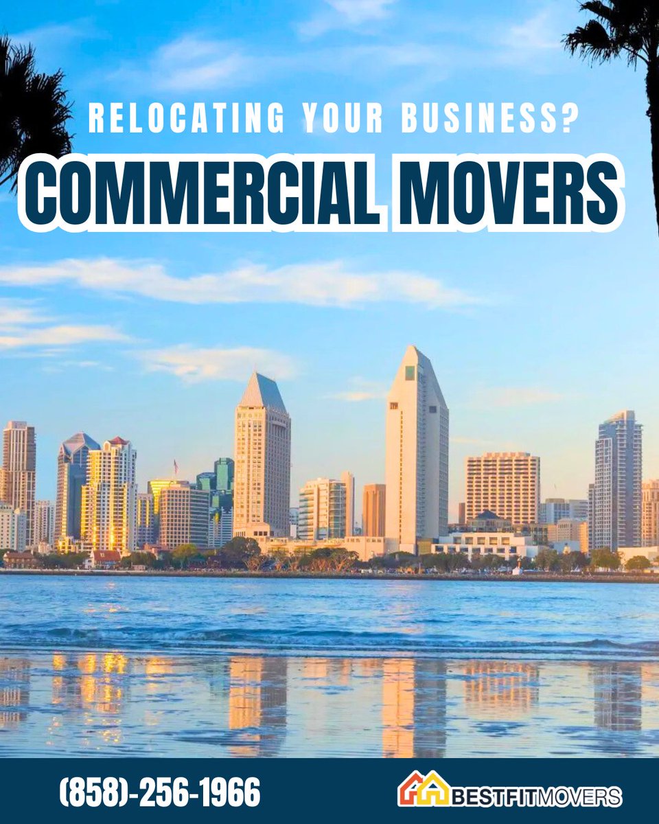 BestFitMovers's tweet photo. Relocating your business? 🏢

Business downtime means lost revenue, which is why you need a moving partner you can completely trust. Best Fit Movers provides seamless, efficient commercial moving services across San Diego and Orange County. 📈💼

📞 (858) 256-1966 https://t.co/RzhKkt8eDu