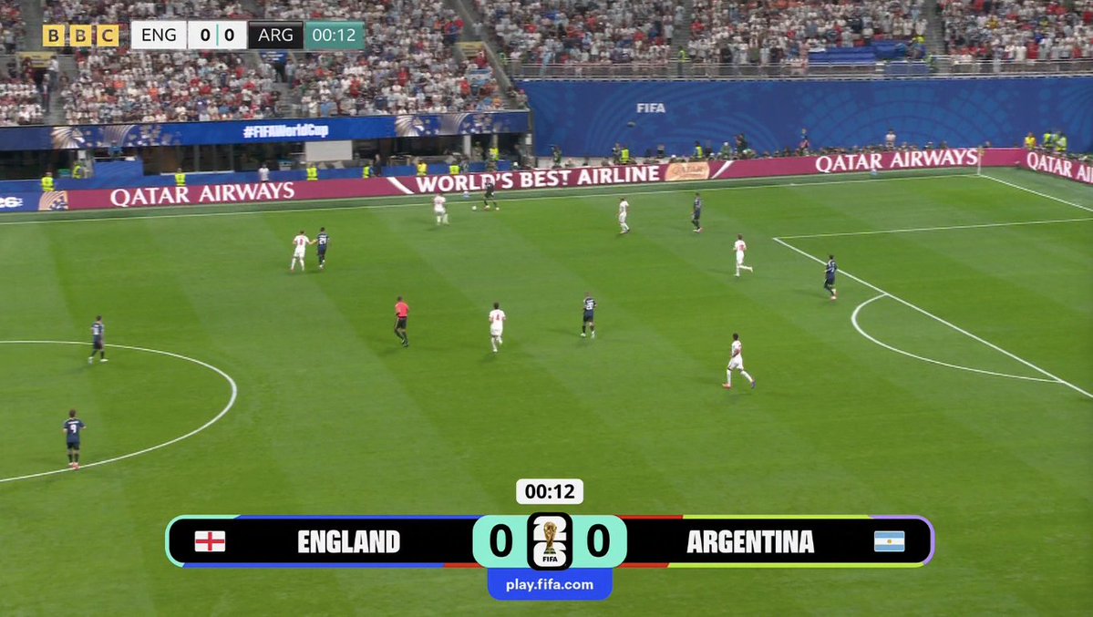 TouchlineX's tweet photo. 📸 - KICK OFF!

ENGLAND vs ARGENTINA! 🇦🇷🏴󠁧󠁢󠁥󠁮󠁧󠁿 https://t.co/Wbvy0auI1V