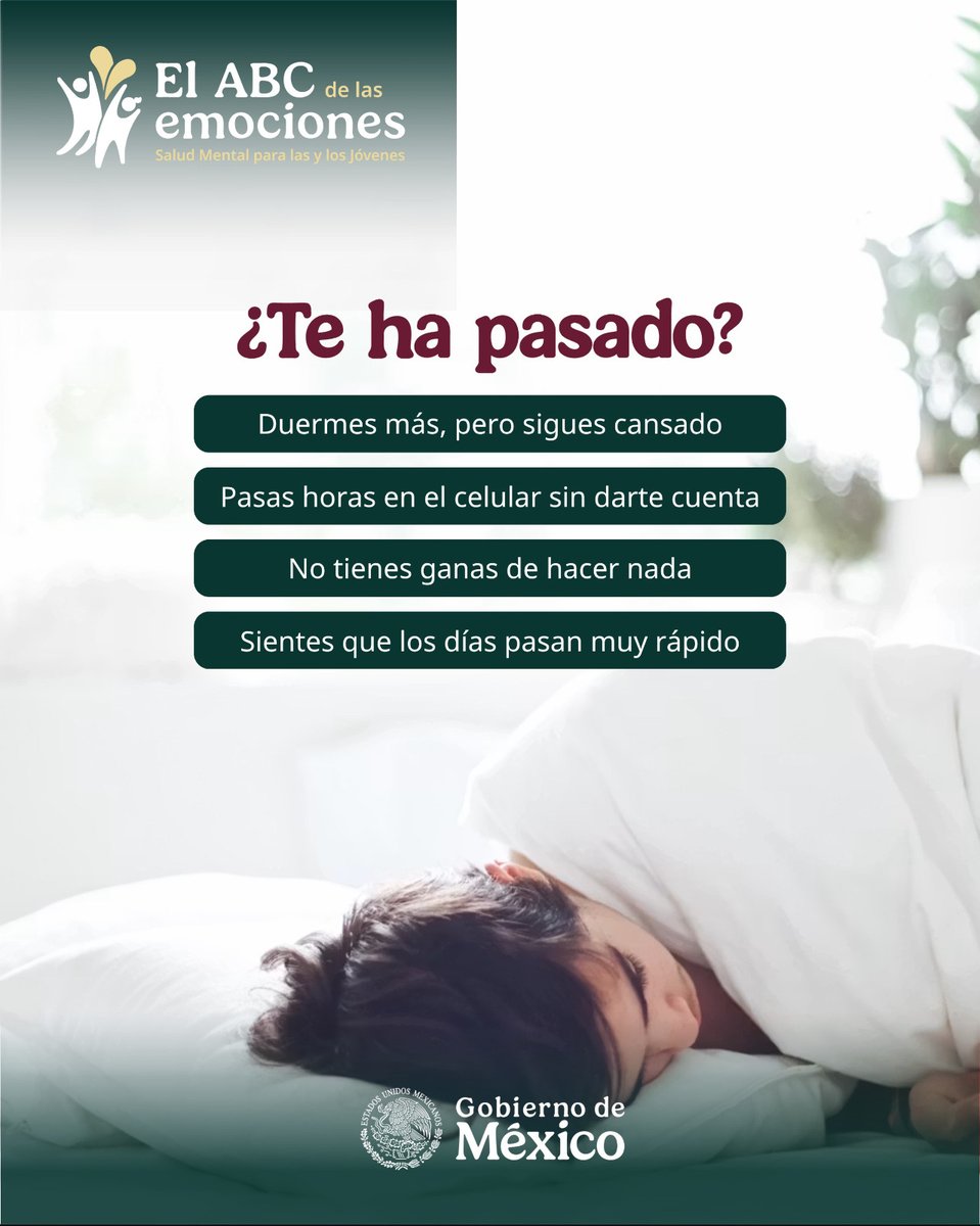conasamamx's tweet photo. ¿Tus vacaciones se ven así? 🥱👇

En vacaciones, romper por completo nuestras rutinas puede restarnos energía o causar apatía. Lo necesario para un descanso real es mantener el cuerpo y la mente en movimiento con pequeñas acciones cotidianas.

Sigue estas ideas sencillas para recargarte. 🧵👇

#ElABCDeLasEmociones #CONASAMA #SaludMental