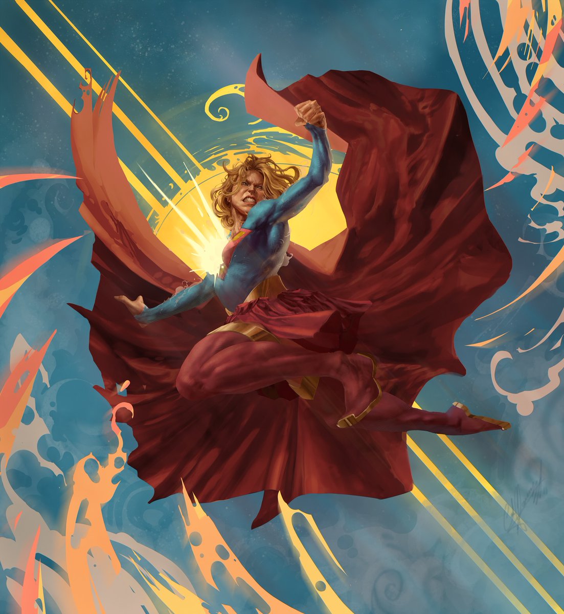 TaurooAldebaran's tweet photo. Imposing Milly Alcock's #Supergirl
Beautiful piece by the artist José Fernando. https://t.co/9S1zSzd4Rq