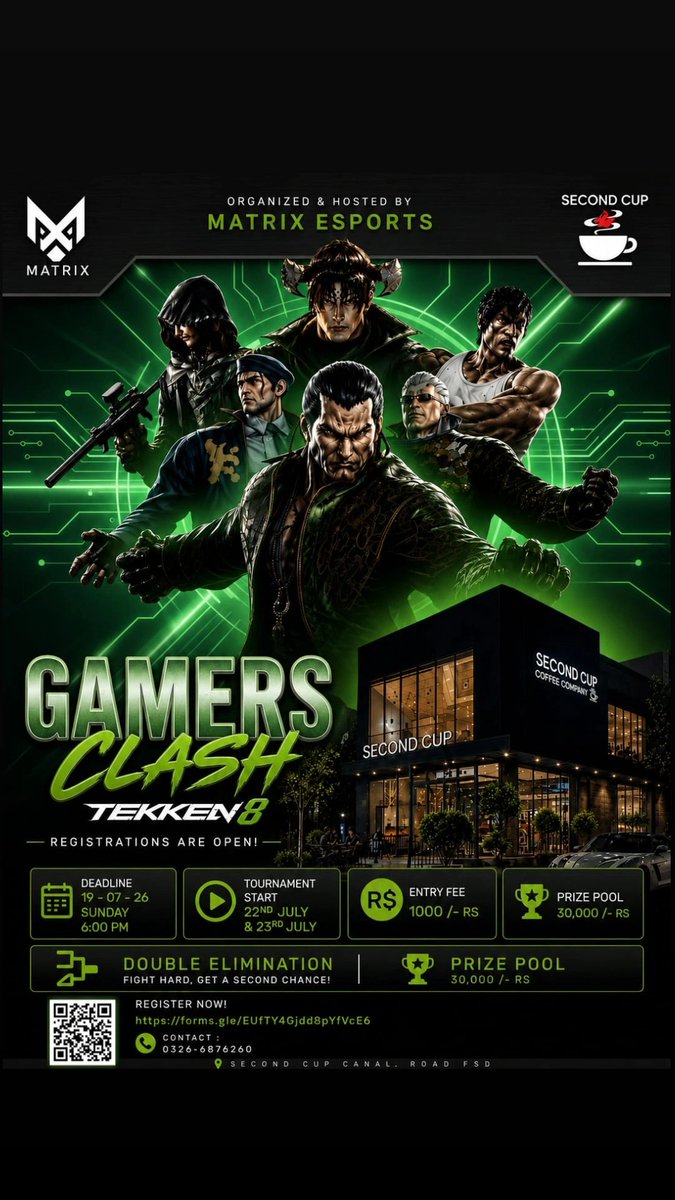 Matrixesportspk's tweet photo. 🎮 The battleground is set. The players are ready. Are you?
Gamers Clash is where legends are made. Register now and secure your spot. ⚔️🔥

#GamersClash #MatrixEsports #LevelUp https://t.co/KawQgt87kn