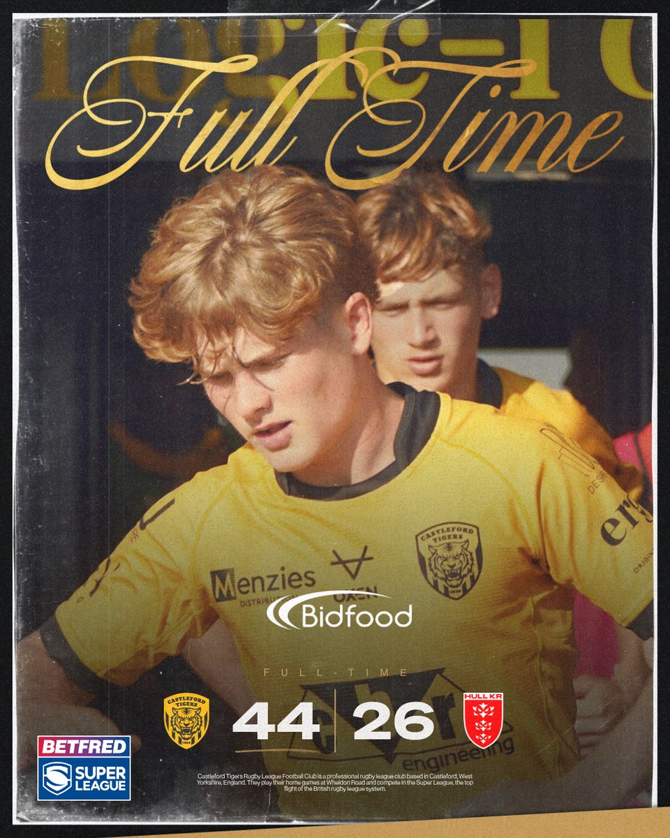 CTRLFC's tweet photo. FULL TIME | Bidfood UK

Absolute try fest of a second half sees our Scholarship Tigers blitz the Robins at the OneBore. Top performance 👏

#COYF #Tigers #RugbyLeague https://t.co/AOyNNEsk06