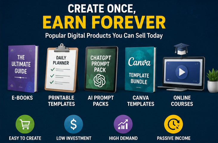 RemoteEarning's tweet photo. Create once. Earn again and again. 💸

From eBooks and printable planners to Canva templates, AI prompt packs, and online courses—digital products can generate income long after you've created them.

#DigitalProducts #PassiveIncome #Canva #ChatGPT #OnlineBusiness https://t.co/ci8NTecGsk