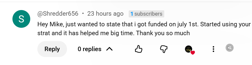 tradermike1234's tweet photo. What more proof is needed? I get these messages left and right

SEVERAL fulltime traders created in the 1% club

SEVERAL getting funded getting consistent payouts

Everyday messages like this

But I can't make you execute can't make you stay disciplined. That part is on you. I just point to the path

S/O to this fella for walking it 🫡👇