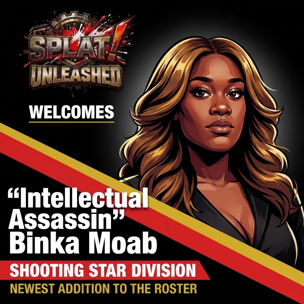 thesplatnetwork's tweet photo. π¨ ROSTER ANNOUNCEMENT π¨
Welcome Binka Moab to SPLAT! Wrestling! β
Joining the Shooting Star Division Division
We are thrilled to welcome "Intellectual Assassin" Binka Moab to our roster. The future is bright! πͺ #SPLATWrestling #WelcomeToTheFamily https://t.co/Ntje3OLJUE