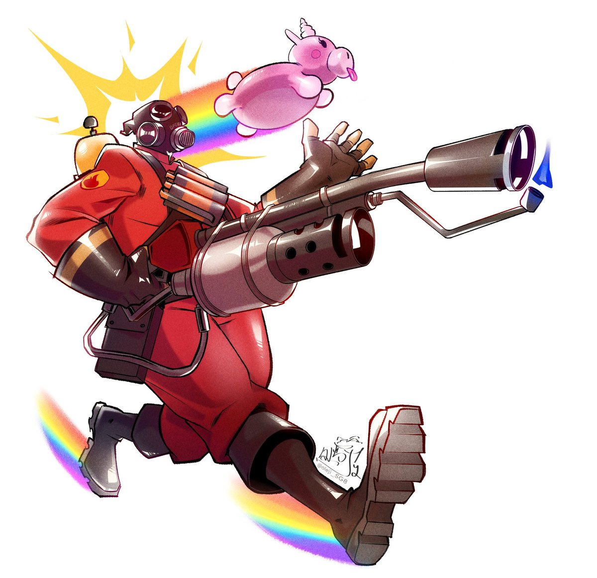 oleji_SG8's tweet photo. #tf2 #TeamFortress2 #tf2pyro #tf2fanart https://t.co/l85LQTlVhS