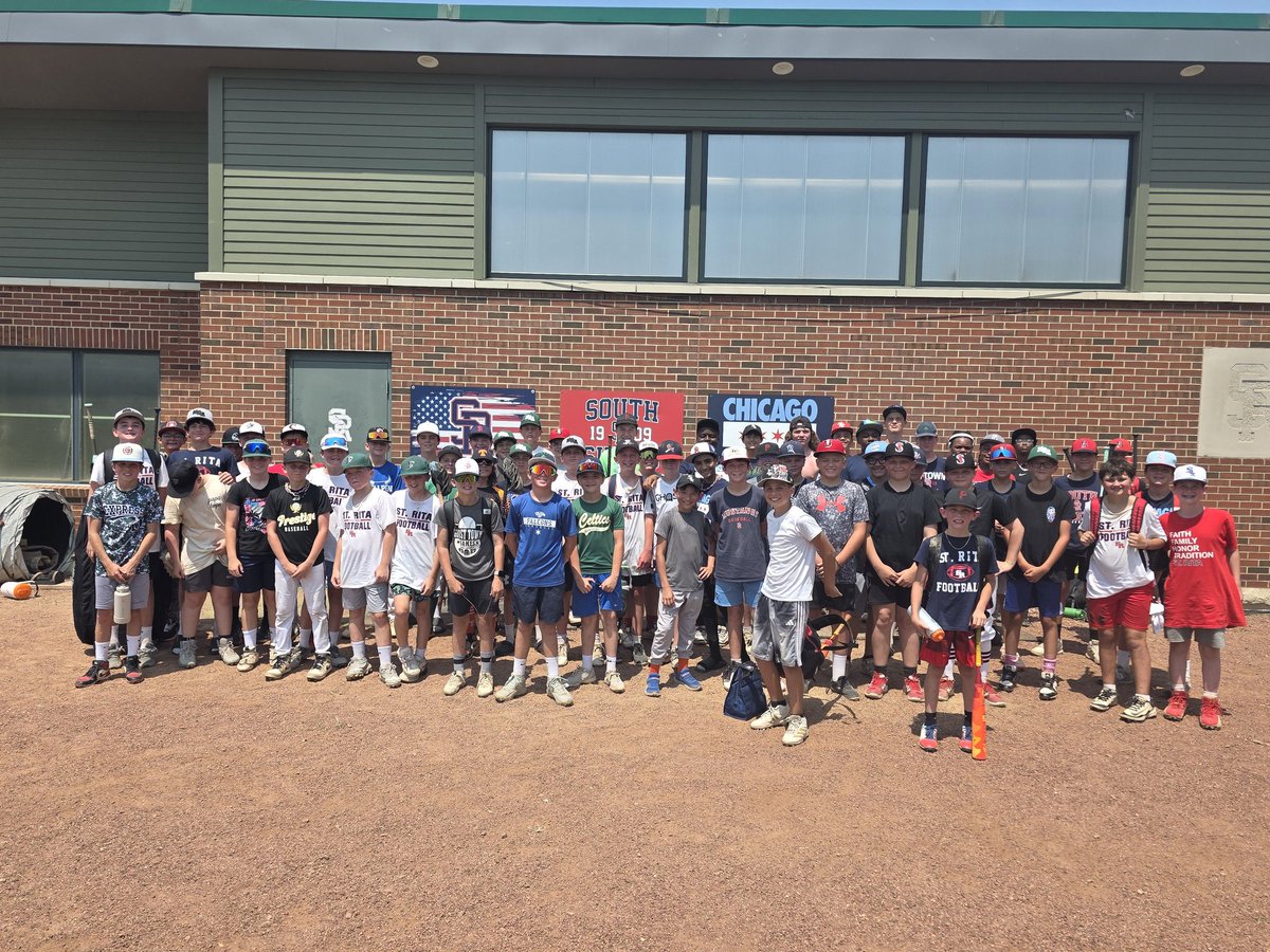 StRitaBaseball's tweet photo. Today was GAMEDAY for our 6th thru 8th grade camp....always the highlight of the week! #SRBaseball https://t.co/gVqL3TECQ6