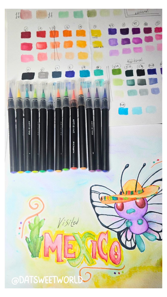 Datsweetworld's tweet photo. Just finished another piece!
Butterfree from Pokémon. 🦋

I think these are the most colors I've used so far. I kept making mistakes with the amount of water I used but eventually everything worked out. 😌 

#Butterfree #visited #mexico https://t.co/Xtx12cEPYD