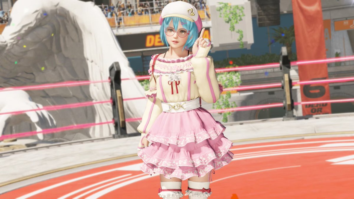dailydoatec's tweet photo. nico's new "scientist on holiday" dlc set in dead or alive 6 last round https://t.co/f7rQMmIBjO