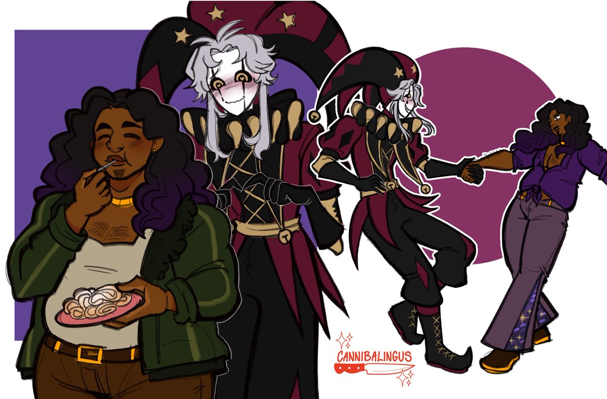 Cannibalingus's tweet photo. Lovingly posting my friends’ OCs it’s time to Freak the Circus @SleepinStardust @/Nim_Skull 
#freakcircus #thefreakcircus #thefreakcircusfanart #selfinsert https://t.co/xRzh7Vypqu