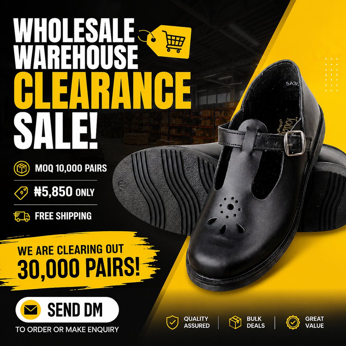 MarconiTrading's tweet photo. @Bigwavee00 Not having enough shoes to sell. But now, we have 30,000 pairs awaiting clearance from the warehouse at an unbeatable price.

Send DM guys. Open 24/7 to receive an order.

Kindly repost &amp; share across all social media platforms https://t.co/tCb6dpiZte