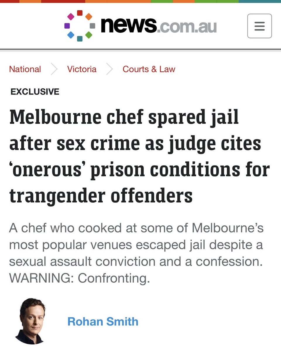 RachaelWongAus's tweet photo. 🚨🏳️‍⚧️ A Victorian sex offender has avoided a jail term because of his trans identity. 

This isn’t the first time a male sex offender has been rewarded for claiming to be a woman in Australia.

What an absolute joke from this judge, not to mention a slap in the face to the victim and an utter disregard for community safety.

Is this your government’s idea of justice @JacintaAllanMP?

And can journalists PLEASE stop using she/her pronouns for male sex offenders (and all men).

🔗 https://t.co/KKE1vxWCF7

#Auspol #Springst #NotOurCrimes