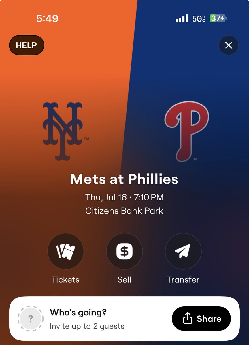 BDunk975's tweet photo. FIRST SET OF TICKETS IM GIVING AWAY! Tomorrow’s Mets @ Phillies Game! If you can make it &amp; can fill 2 tickets or even 1 ticket simply COMMENT #SWEEPERS below this post &amp; like / repost this tweet. https://t.co/RFJbRKE2cr