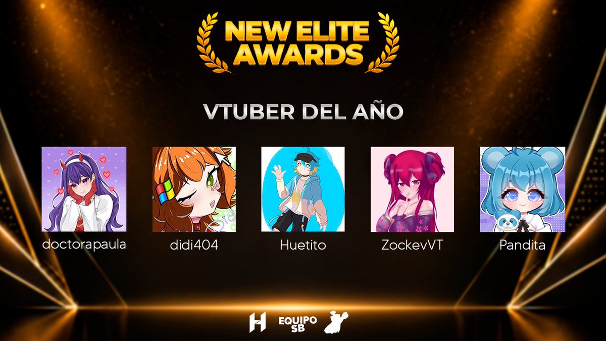 SoobMiCanal's tweet photo. 🏆NEW ELITE AWARDS 2026 | Categorías

NOMINADOS a VTUBER DEL AÑO
@doctorapaula_ 
@didii404 
@huetito_ 
@ZockevVT 
@Pandita737r 

👥Follow para más información     
¿Nos apoyas💛+🔄?  

#NewAW26 https://t.co/kFeq7hUPnH