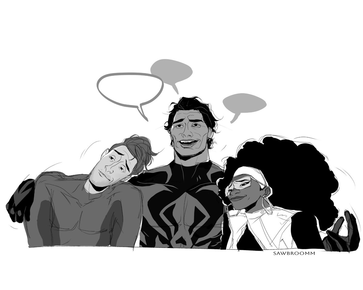 sawbroomm's tweet photo. i love them so much #miguelohara #spiderman #spiderman2099 #spiderverse #spiderparents https://t.co/1nrfr6j9xW