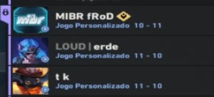 VCTScrims's tweet photo. LOUD 11-10 MIBR https://t.co/0Bhgw5mnWB