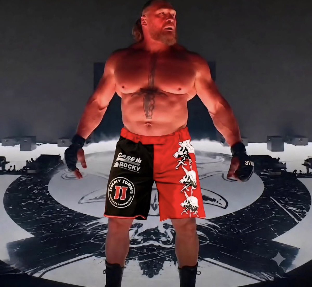 SLAYERZ2K's tweet photo. Oba you better pray Brock doesn’t show up like this at summer slam😭 https://t.co/WHVd4HmaCA