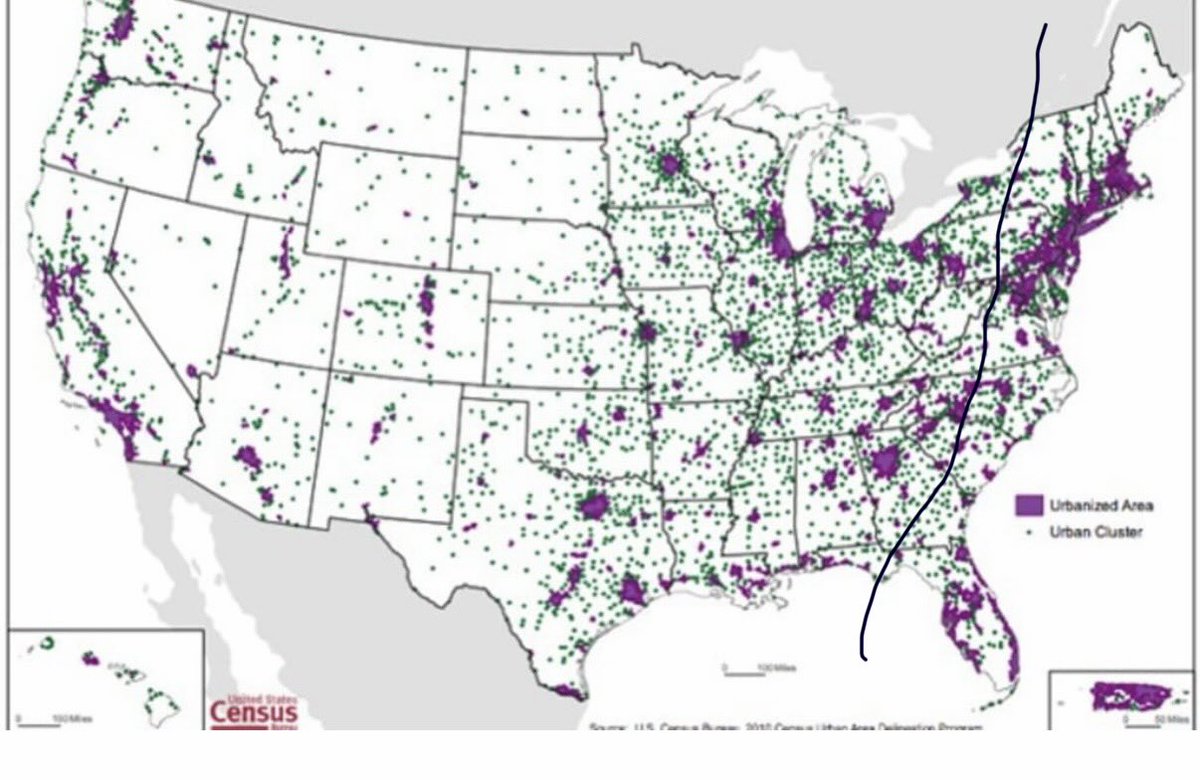 DelPrattqp's tweet photo. @marksvend @theojaffee Can you guess where the majority of Americans live? I put a clue in there for you. https://t.co/SPP5kfegVw
