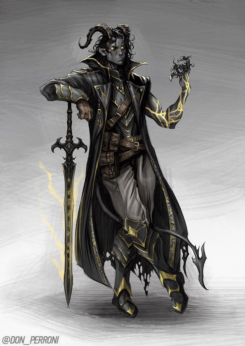 perroni_don's tweet photo. Kael Ashthorn

Years ago, he forged a pact with an ancient entity imprisoned within a forgotten blade. Since then, every spell draws him closer to something he can no longer understand.

#CharacterDesign #DarkFantasy #Warlock #Hexblade #Tiefling #DND #DnDCharacter #FantasyArt https://t.co/cdxW2eFZnT