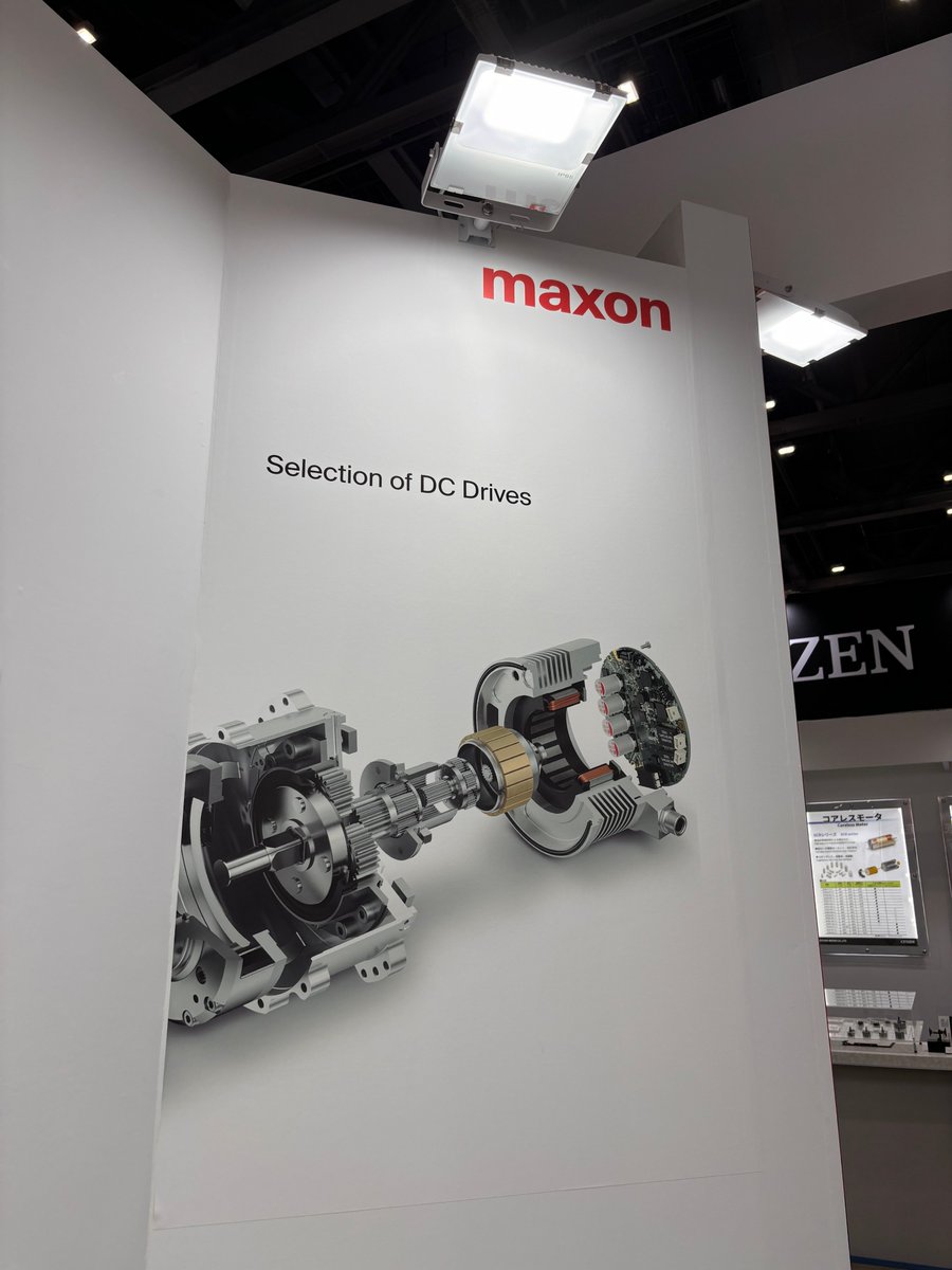 maxonJapan30's tweet photo. テクノフロンティア　モータ技術展は本日2日目です！
マクソンジャパンも出展中！
東京ビッグサイト　西2ホール　S26　でお待ちしております。

#テクノフロンティア https://t.co/mDkI19e4N4
