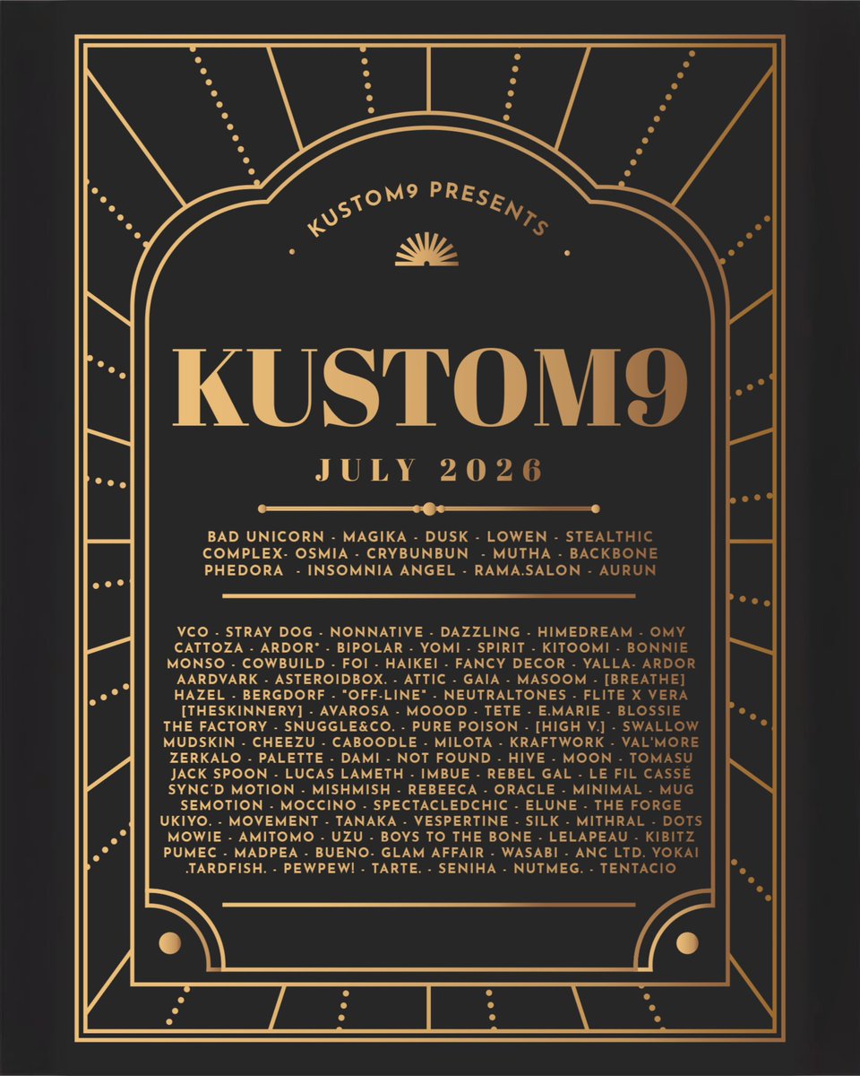 Kustom9_sl's tweet photo. Weβre excited to share Kustom9βs July lineup with you! Canβt wait to see you there πβ¨
π Kustom9 is now OPEN! π
π Main Sim: https://t.co/V7tWD6HGA5
π Cam Sim: https://t.co/30LIa7fp9B
#kustom9 #secondlife #secondlifestyle #secondlifeevents #secondlifecommunity https://t.co/JhczfiTK08