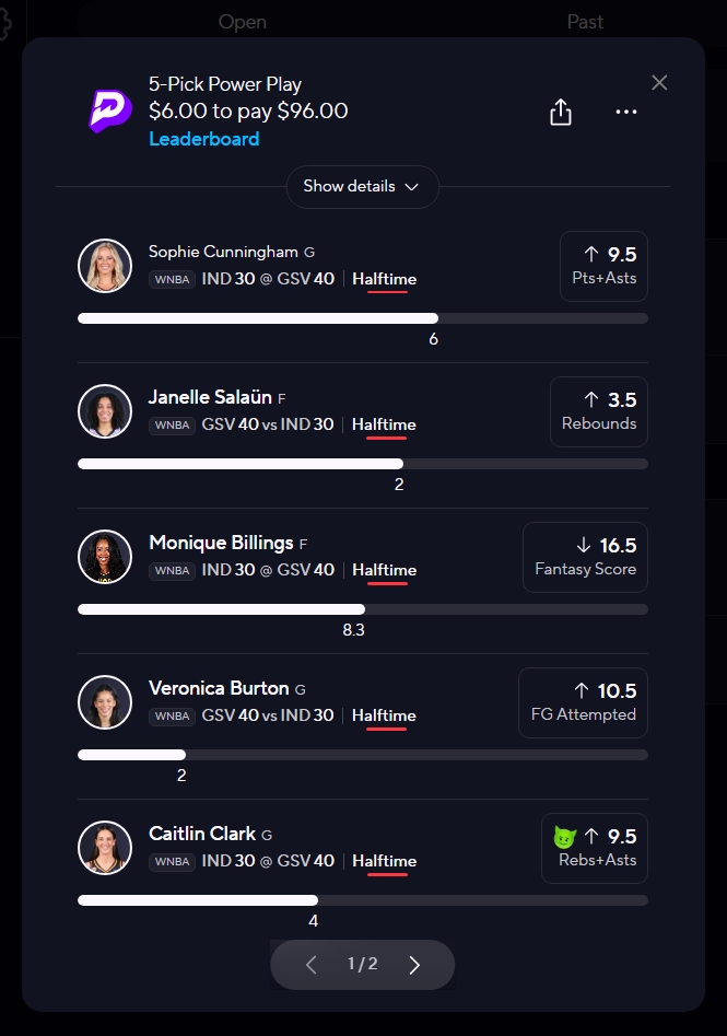 WhereisSolano's tweet photo. #Halftime #WNBA #Prizepicks #Gambling𝕏 https://t.co/glmJDRLarh